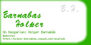 barnabas holper business card